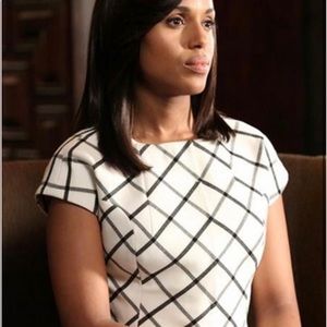Black/white peplum top as seen on Olivia Pope